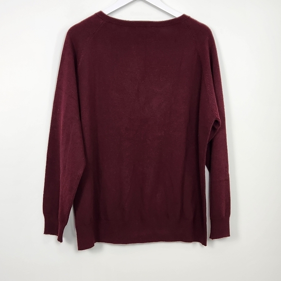 NWT Men's Kallspin Luxury Cashmere Blend Relaxed V-Neck Pullover Sweater XXL - Picture 9 of 10